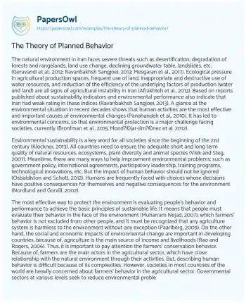 Essay on Iran’s Green Future: Environmental Challenges